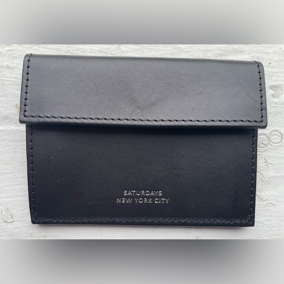 Saturdays New York City Other - 💳💳 NWT SATURDAYS NYC RYAN CARD CASE LEATHER BLACK